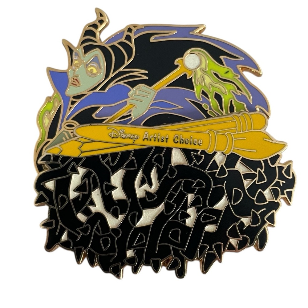 Disney Pin A Villainous Voyage Artist Choice Maleficent Spinner 2004 LE 750 EUC